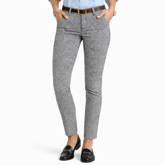 Tommy Hilfiger Pants - TOMMY HILFIGER Gingham Pants Black Skinny Office Teacher Preppy Old Money Size 6